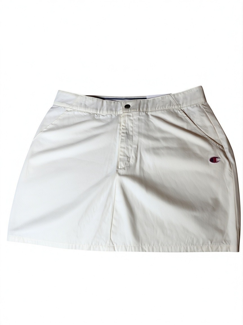 NWT Champion Cream White Athletic Golf Skirt Size 14 Stripe Waistband